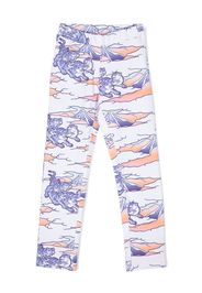 Kenzo Kids graphic-print leggings - Bianco