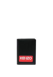 Kenzo logo patch bi-fold wallet - Nero