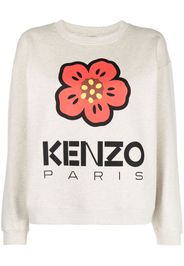 Kenzo logo-print cotton sweatshirt - Toni neutri