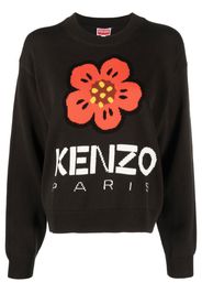 Kenzo Boke Flower-intarsia knit jumper - Nero