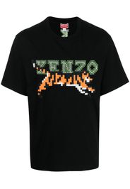 Kenzo pixel logo-embroidered T-shirt - Nero