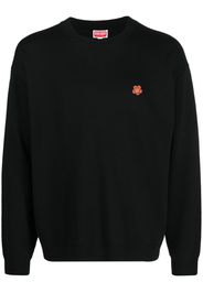 Kenzo flower-patch crew-neck sweatshirt - Nero