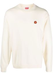 Kenzo flower-patch crew-neck sweatshirt - Bianco