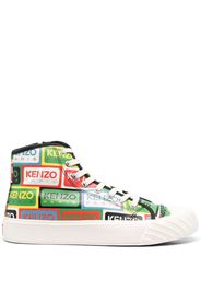 Kenzo logo-print high-top sneakers - Verde