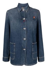 Kenzo pouch-pocket denim shirt jacket - Blu