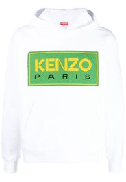 Kenzo logo-patch hoodie - Bianco