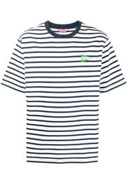 Kenzo striped logo-print T-shirt - Bianco