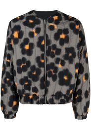 Kenzo Hana Leopard reversible bomber jacket - Grigio