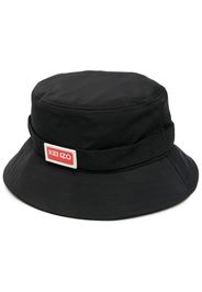 Kenzo side logo-patch detail bucket hat - Nero