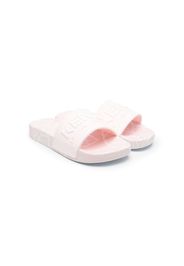 Kenzo Kids all-over print logo slippers - Rosa