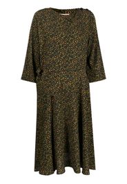 Kenzo leopard-print midi dress - Verde