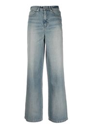 Kenzo logo-patch wide-leg jeans - Blu