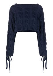 Kenzo cropped knitted top - Blu