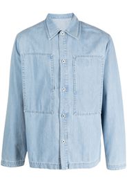 Kenzo patch-design denim shirt - Blu