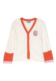 Kenzo Kids Cardigan con applicazione - Toni neutri