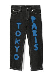 Kenzo Kids Jeans con stampa - Nero