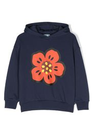 Kenzo Kids Felpa Boke Flower con cappuccio - Blu