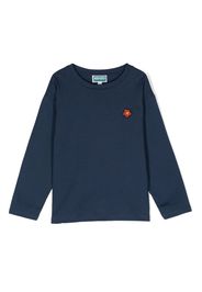 Kenzo Kids T-shirt a maniche lunghe con applicazione - Blu