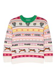 Kenzo Kids Maglione girocollo jacquard - Toni neutri