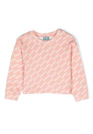 Kenzo Kids logo-print cotton sweatshirt - Rosa