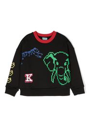 Kenzo Kids Felpa con stampa - Blu