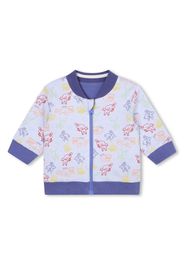 Kenzo Kids organic-cotton reversible cardigan set - Blu