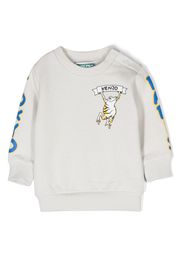 Kenzo Kids Felpa con stampa - Grigio