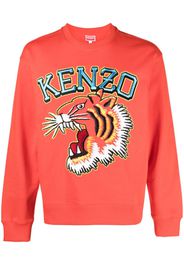 Kenzo Varsity Jungle embroidered cotton sweatshirt - Rosso