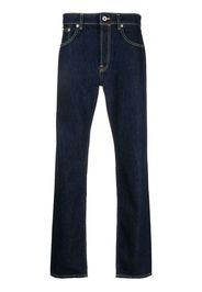 Kenzo logo-patch straight-leg jeans - Blu