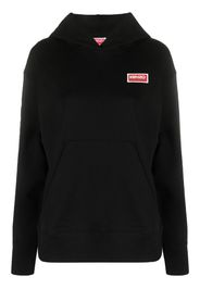 Kenzo logo-print cotton hoodie - Nero