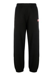 Kenzo logo-embroidered cotton track pants - Nero