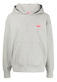 Kenzo logo-print cotton hoodie - Grigio