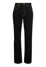 Kenzo logo-patch straight-leg jeans - Nero