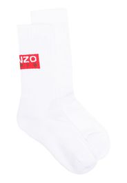 Kenzo logo-print socks - Bianco