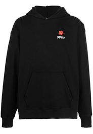 Kenzo logo-print long-sleeve hoodie - Nero