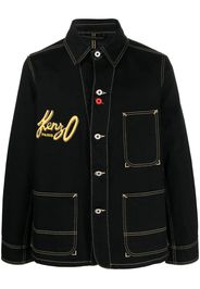 Kenzo logo-appliqué shirt jacket - Nero