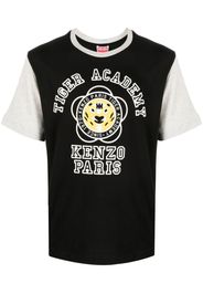 Kenzo logo-print colour-block T-shirt - Nero