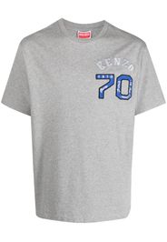 Kenzo logo-embroidered cotton T-shirt - Grigio