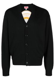 Kenzo Boke flower-embroidery V-neck cardigan - Nero