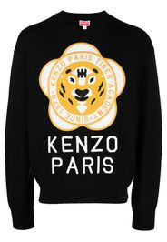 Kenzo logo-patch wool-cotton jumper - Nero