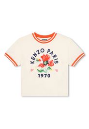 Kenzo Kids T-shirt a fiori - Toni neutri