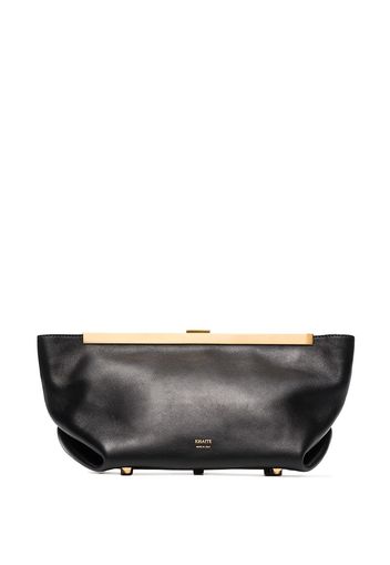 black Aimee envelope leather clutch bag