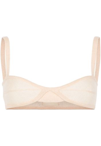 Khaite KHAITE EDA STRP CASHMERE KNIT BRALETTE B - Toni neutri