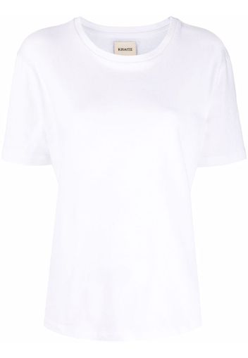 KHAITE cotton logo-appliqué T-shirt - Bianco