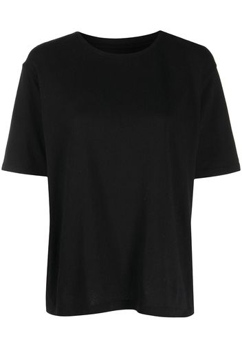 KHAITE Mae short-sleeve cotton T-shirt - Nero