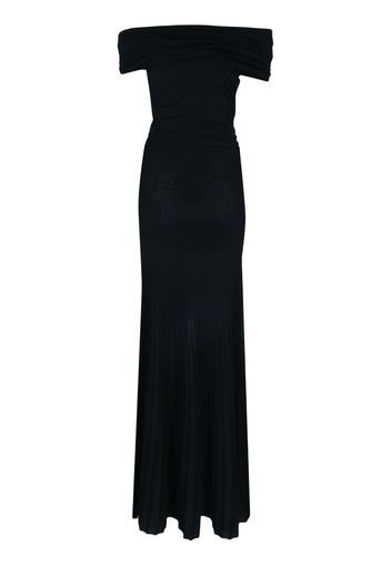 KHAITE long off-shoulder dress - Nero