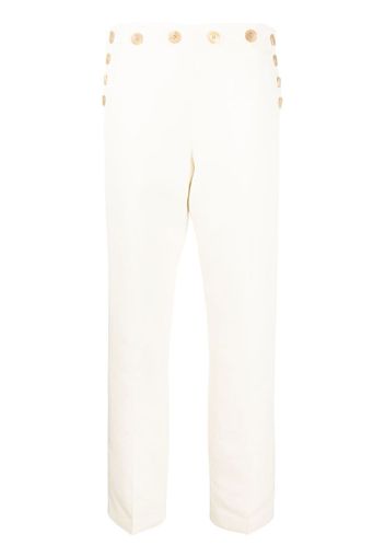 KHAITE high-waist silk trousers - Toni neutri