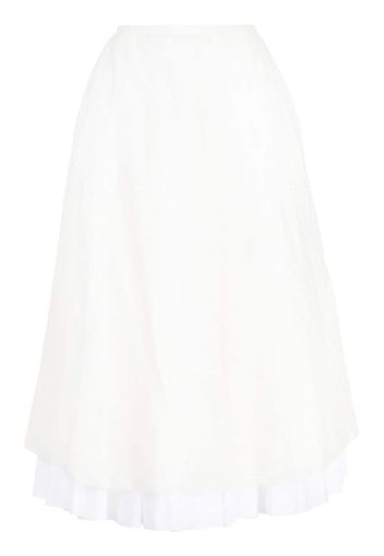 KHAITE Luca A-line midi skirt - Bianco