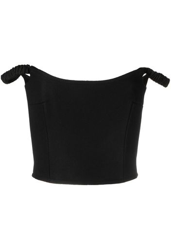 KHAITE Top Audra con spalle scoperte - Nero