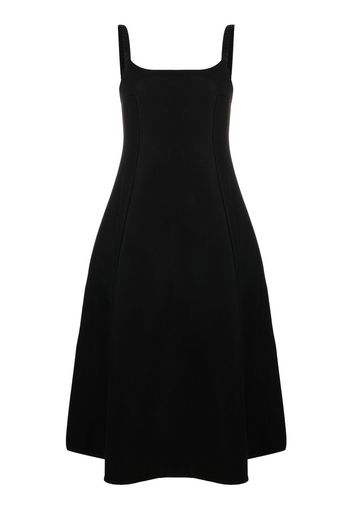 KHAITE off-shoulder A-line midi dress - Nero